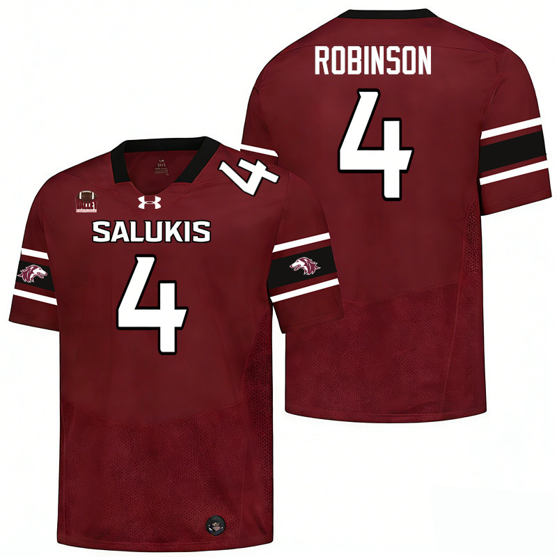 Southern Illinois Salukis #4 Edward Robinson College Football Jerseys,Uniforms-Maroon